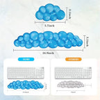 Gel Cloud Keyboard and Mouse Wrist Rest, Cute Wrist Support and Arm Support Keyboard Rest for Keyboard and Mouse Typing Pain Relief，Suitable for Office/Computer/Laptop/Gaming (Blue) - Image 5
