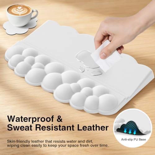 Sushret Cloud Wrist Rest with Keyboard Stand, Keyboard Riser with Wrist Pad - Image 6