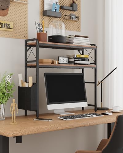 Desk Hutch Dorm with Adjustable Shelves and Side Pockets - Image 2