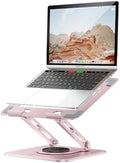 tounee Laptop Stand for Desk, Adjustable Computer Stand Holder with 360° Rotating Base, Ergonomic Laptop Riser Compatible with MacBook Pro Air, All Laptops 10-15.6"-Pink by tounee