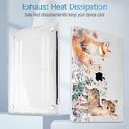 Mektron Case for MacBook Pro 16 Inch A2141 Cover 2019 Release 16" with Liquid Retina Display/Touch ID, Plastic Hard Shell with Keyboard Skin & Screen Protector & Dust Plug, Fox and Deer - Image 4