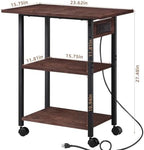 Lerliuo 3-Tier Printer Stand with Charging Station, Rolling Printer Table - Image 2