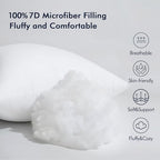 MIULEE 28x28 Euro Throw Pillow Insert for Couch Sofa Bed - Image 2