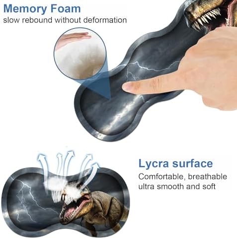 Ergonomic Keyboard Wrist Rest & Mouse Pad Wrist Rest Set, Large XXL Gaming Desk Mat 31.5"x 11.8" with Memory Foam, Easy Typing Pain Relief for Office & Home, Dinosaur - Image 6