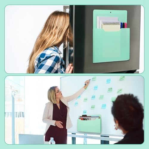 Feifeiya 2 Pcs Magnetic File Folder for Fridge, Mixed, Mint Green - Image 5