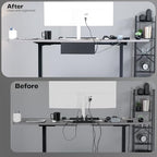 VIVO 2 Pack Black 17 inch Extra Deep Cable Management Tray, DESK-AC16-2C - Image 4