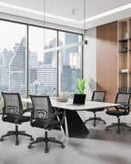 NEO CHAIR Office Computer Ergonomic Mid-Back Mesh Desk Chair, Dark Black - Image 2