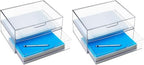 STORi STAX Plastic Stackable Organizer Drawers (Set of 2) Clear | 12.5" Wide | Set Includes Two Open Drawer | Organize Office Desk Accessories & Sort Paper | Made in USA (Pack of 2) by STORi