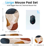 HAOCOO 3-Pcs Memory Foam Desk Set with Wrist Support, Boho Brown - Image 6