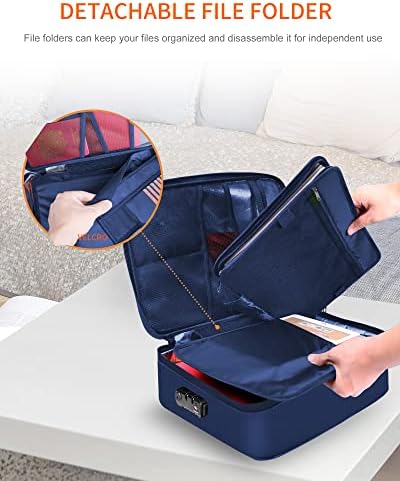 Noiposi 5200℉ Fireproof Document Box with Lock 16.1"x11.4"x4.3" - Image 7