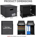 BALEINE File Organizer Box with Lid, Collapsible Hanging File Storage Box - Image 3