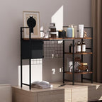38.5" 3-Tier Desktop Bookshelf | Desk Organizer Shelf & Computer Monitor Stand | Dark Brown Home Office Storage - Image 2