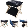 Under Desk Footrest Ergonomic Wooden Foot Stool Foot Rest with 3 Heights by Unknown