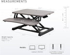 VIVO Dark Gray 26 inch Standing Desk Converter, DESK-V026KG - Image 3