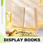 CroBlissful Tabletop Acrylic Display Stand 12 x 6 x 12 Inch Clear Easel Acrylic Book Display Holder Artwork Storage Rack for Picture Frame Albums Record Magazine Tablet Canvas Board(Clear) - Image 4