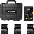 Makeid EP53 2 Inch Label Maker with Hard Case and 3 Label Cartridges by MakeID