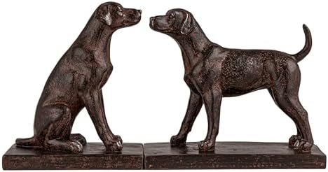 Creative Co-Op 2-Piece Resin Dog Bookends, Black - Image 7