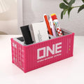Desk Organizer Office Supplies Multi-function Shipping Container Storage Box Pen/Pencil,Business Name Cards Remote Control Holder Gray, Pen and Pencil Shipping Container Style Holders (Pink) by CustomDecorUniqueExperien