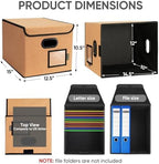 BALEINE File Organizer Box with Lid, Collapsible Hanging File Storage Box - Image 2