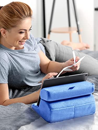 UGREEN Tablet Pillow Stand for Lap Soft Holder Bed with 3 Viewing Angles Adjustable Home Office Accessories Compatible with iPad Pro 13 12 11 10.5 Air Mini 5 4 3 2 Phone 16 15 14 E-Reader Blue - Image 3