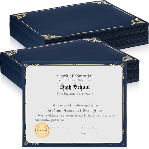 Fainne Certificate Holder Foil Border Bulk 8.5 x 11 Inch,250 Pcs by Fainne