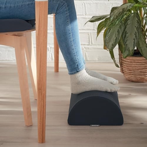Leitz Ergo Foot Rest for Under Desk, Ergonomic, Washable Cover, Relieves Shoulder Back Lumbar and Knee Pain, Knee Support, Ankle Rocker (53710089-NA) - Image 2