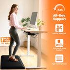 1-Inch Thick Anti-Fatigue Mat for Kitchen and Standing Desk, 20"x32", Black - Image 3