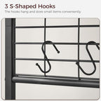 MAHANCRIS Clamp on Desk Shelf, 2 Tier Desk Storage Organizer, Desktop Bookshelf with Hooks and Divider, Desk Accessories for Study and Gaming Room, Black DSBK4501 - Image 6
