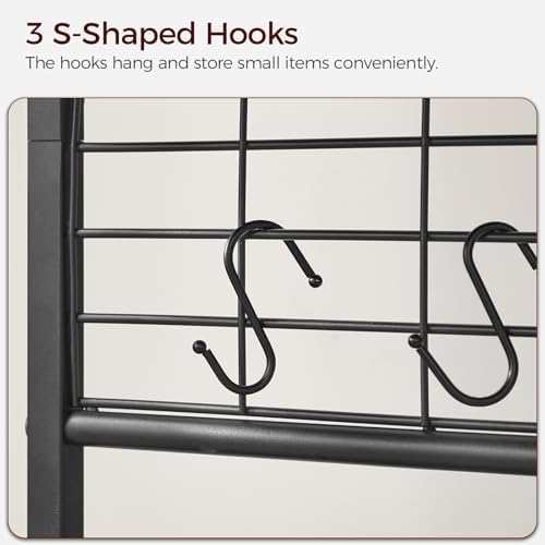 MAHANCRIS Clamp on Desk Shelf, 2 Tier Desk Storage Organizer, Desktop Bookshelf with Hooks and Divider, Desk Accessories for Study and Gaming Room, Black DSBK4501 - Image 6