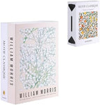 Book Shape Decorative Cable Management Box - Expandable Cable Organizer Box with Magnetic Closure for Home & Office (William Morris, Large) by TastePick