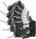 24mm 0.94 Laminated White Tape Compatible for Brother P-Touch TZ251 TZ-251 TZe-251 TZe251 Black on White 1'' Label Tape for PT-D600 PT-D610BT PT-P700 PT-P710BT Label Maker, 5 Pack by POPOBUY