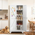 Yizosh Metal Storage Cabinet with Doors and 4 Adjustable Shelves by Yizosh