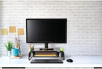 Allsop 32166 Metal Art Organizer 5 Riser Monitor Stand with Drawer and Side Caddies, Black - Image 5