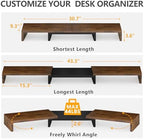 TAVR Dual Monitor Stand Riser, Wooden Computer Monitor Stand for 2 Monitors - Image 3