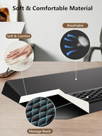 2-in-1 Ergonomic Keyboard Stand with Wrist Rest, Black - Image 6