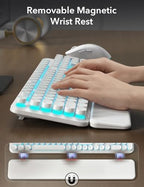 Wireless Keyboard and Mouse Backlit - Typewriter, Magnetic Wrist Rest - Image 5
