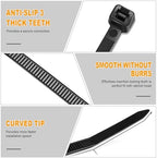 RAZCC 1200pcs Black Cable Zip Ties 12 Inch, Heavy Duty Plastic Nylon Tie Wraps with 50lb Tensile Strength for Indoor & Outdoor - Image 4