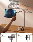 DIMONCOAT [Height-Adjustable & 360° Rotation Tablet Floor Stand Stable Base - Image 3