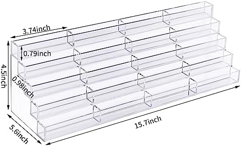 20 Slots Acrylic Business Card Holder for Desk Multi Business Card Stand - Image 2