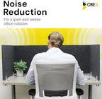 OBEX Panel Desk Mounted PET Privacy Screen, 24" x 30", Shadow - Image 6