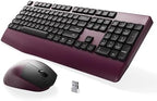 MPTOG Ergonomic Wireless Keyboard and Mouse Combo, Claret by MPTOG