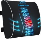 SweetSlubr Lumbar Support Pillow for Office Chair, Back Support(Black,XL) by Unknown