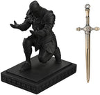 Medieval Warrior Knight Pen Holder Fun Desk Accessories Paperweight Blak - Image 2