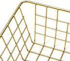 3 Pack Large Wire Baskets, Sturdy Gold Wire Basket, Metal Gold Basket for Organizing Kitchen, for Food Pantry Home Office Desk Shelf Bathroom Bedroom (14.2 x 11.1 x 6.3 inch) - Image 7