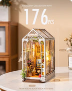 Rolife DIY Book Nook Kit Garden House, DIY Miniature Booknook Kit 3D Creative Decorative Bookend Bookshelf Insert 3D Puzzle for Adults, Halloween/Christmas Decorations/Gifts for Adults (Garden House) - Image 2