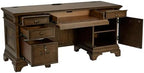 Coaster Home Furnishings - Hartshill - 5-Drawer Credenza Desk with Felt-Lined Top Drawers, Removable Dividers and Center Keyboard Drawer - Office Furniture - 66-Inch - Burnished Oak - 881282 - Image 4