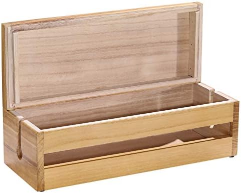 Changsuo Cable Management Box Wooden Cord Organizer Box for Extension Cord Power Stripe Surge Protector Wire Management Concealer Organizer Cover Hider for Desktop Home Office Kitchen (Light Natural) - Image 5