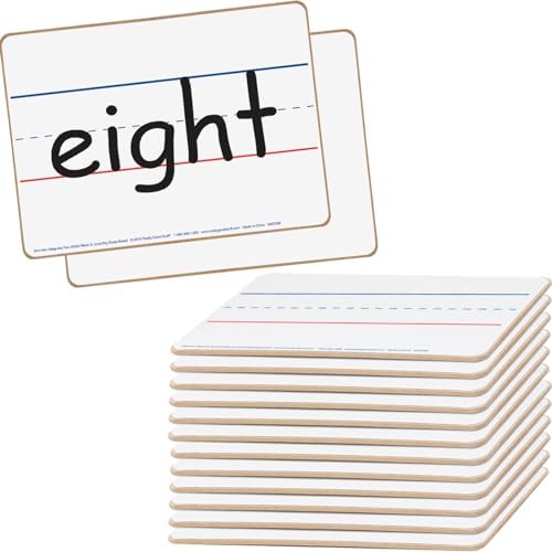 Really Good Stuff Mini Double-Sided Dry Erase Boards, Set of 12 by ReallyGoodStuff