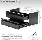 VIVO Black 16 in Slide Out Dual Tier Desk Drawer, DESK-DR02 - Image 3