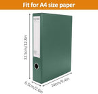 HUA JIE 6 Pack A4 Storage File Boxes Plastic Archives Cases with Clip,Green - Image 2